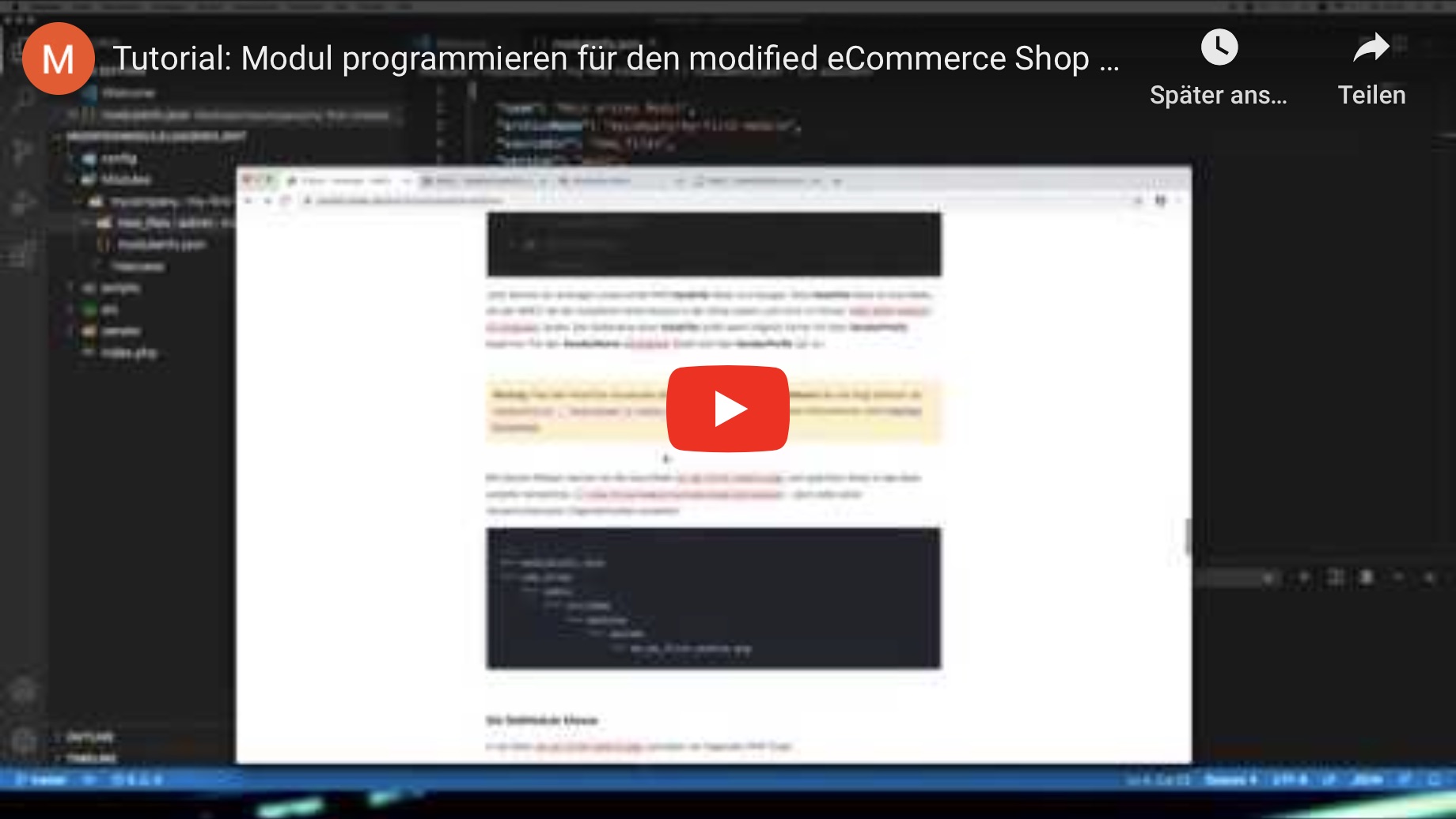 Tutorial: Modul programmieren für den modified eCommerce Shop mit dem MMLC - deutsch